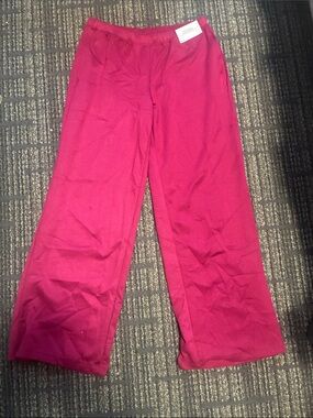 Bluenotes Women's Wide-Leg Track Pants in Fuchsia Pink